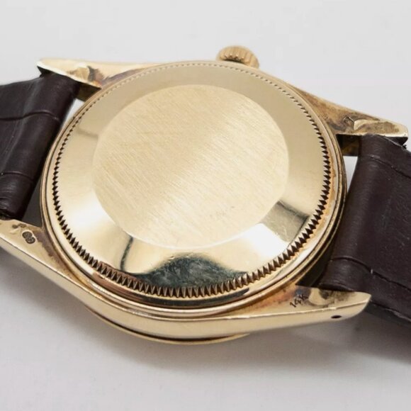 Rolex 14k Yellow Gold Mesn 34mm Date Dress Watch - Picture 6 of 6